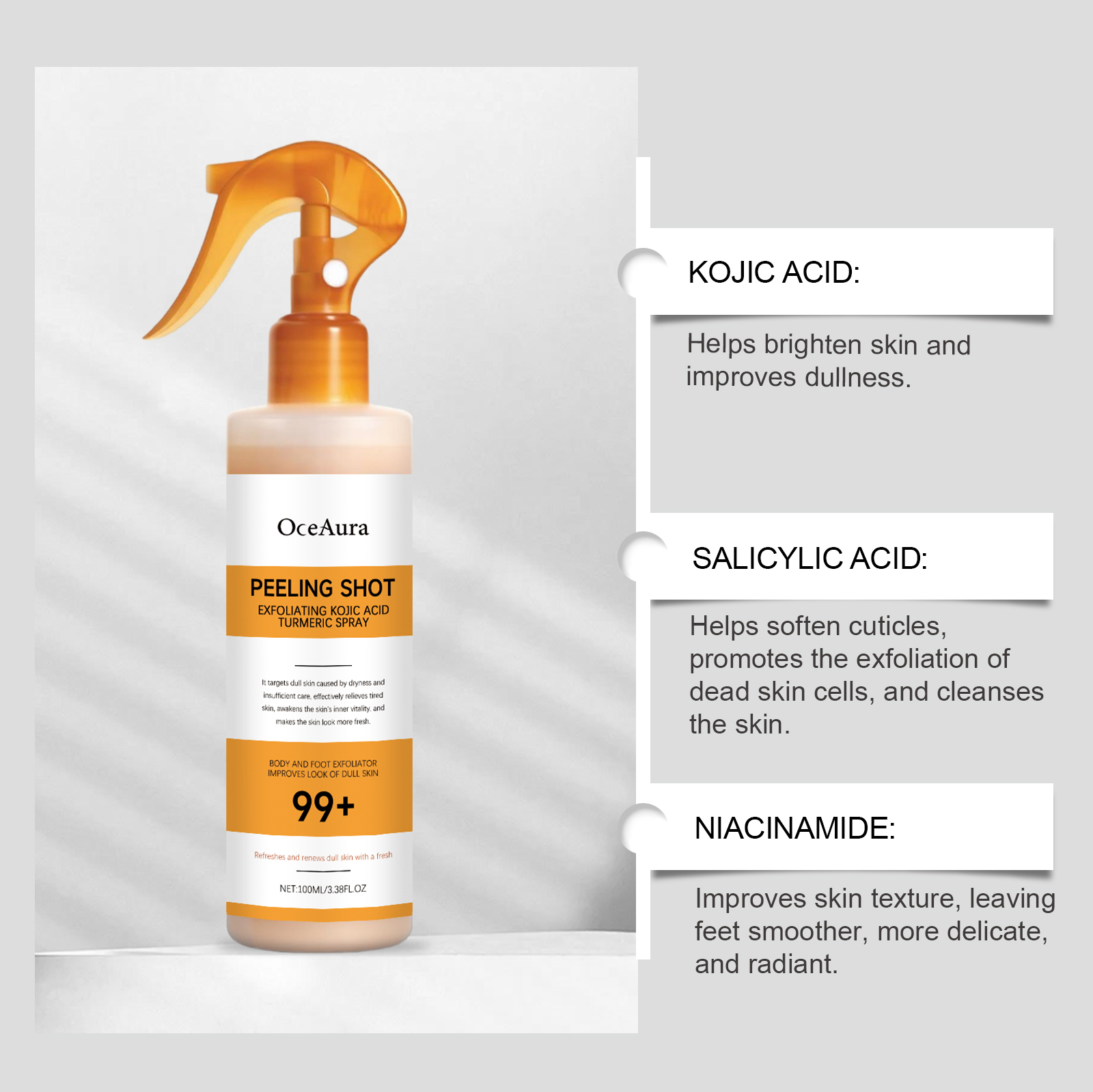 Peeling Shot Exfoliating Kojic - đánh giá và giá Turmeric