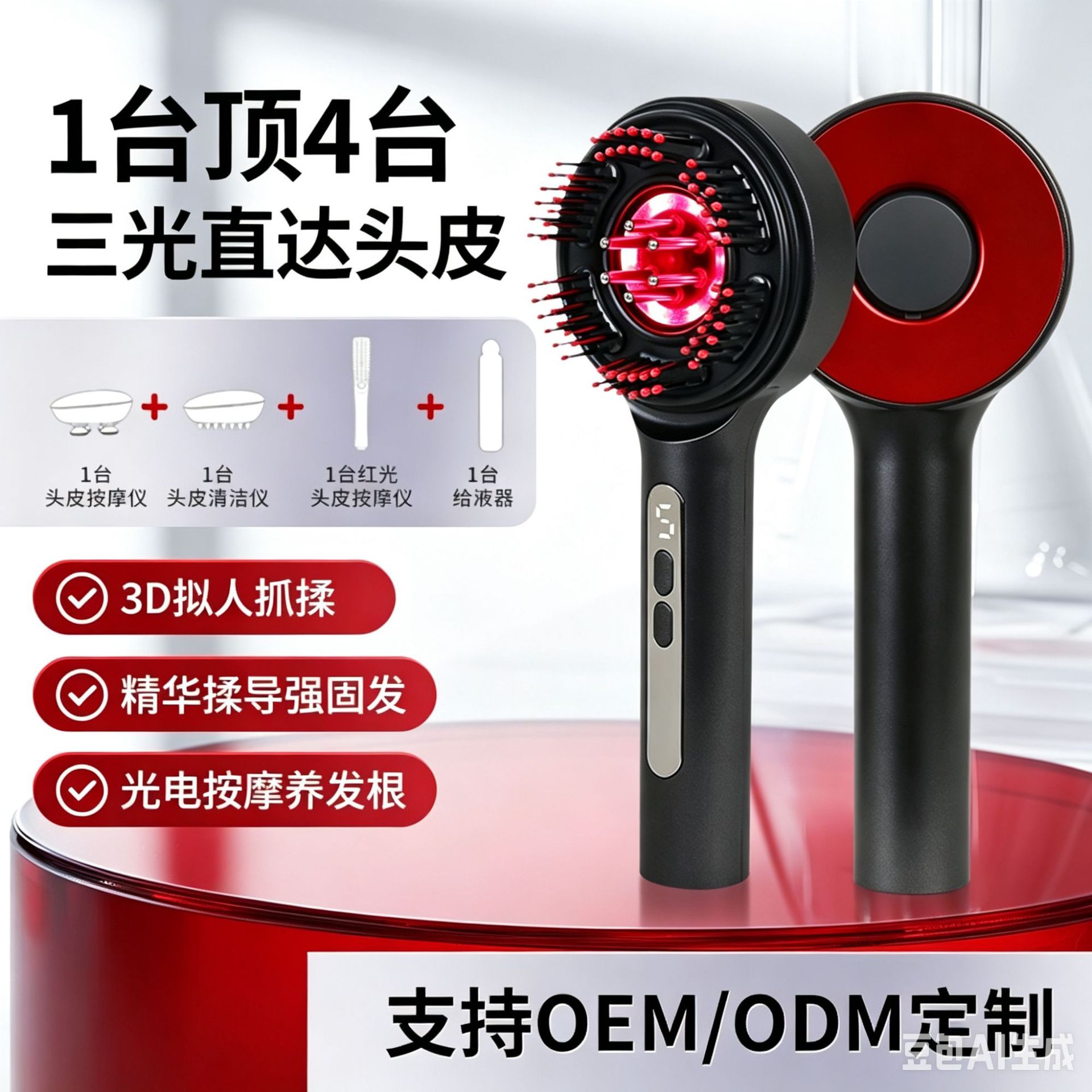 Red light hair comb, multifunc - đánh giá và giá Essential Oils